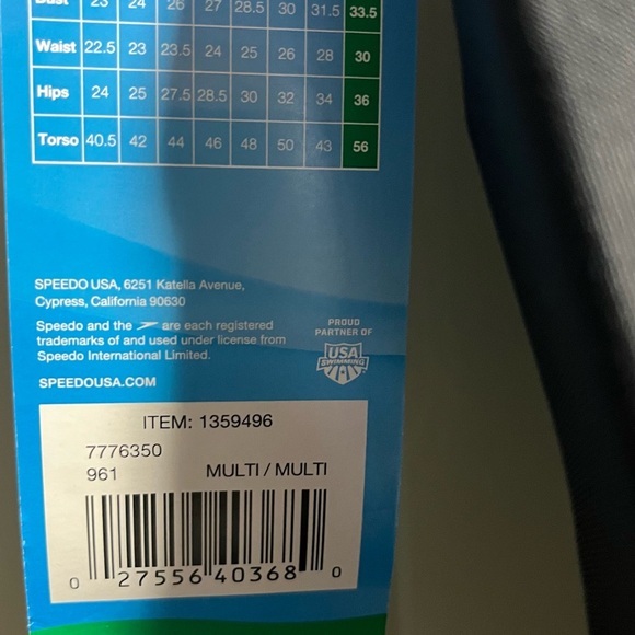 Speedo One Piece Swimsuit Girls 16 Multicolor and Black NWT - Picture 4 of 5